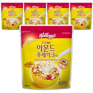 켈로그 아몬드 푸레이크 시리얼, 1.2kg, 5개