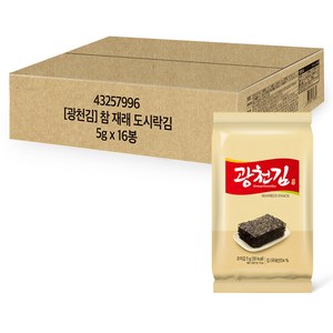 참 도시락김, 5g, 16개