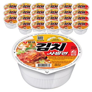 농심 김치 사발면 소컵 86g, 24개