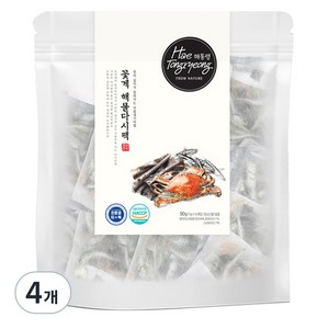 해통령 꽃게 해물다시팩, 90g, 4개