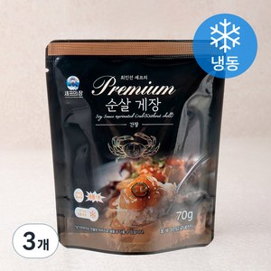 최인선 셰프의 프리미엄 국내산 순살게장 간장 (냉동), 70g, 3개