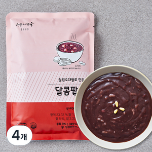 서울마님죽 달콤팥죽, 500g, 4개