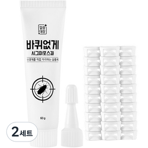 깔끔대장 바퀴없게 시그마포스겔 + 노즐뚜껑 + 원터치 캡 30p, 60g, 2개