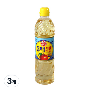 오뚜기 3배 사과식초, 900ml, 3개