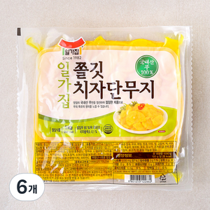 일가집 쫄깃치자단무지, 1kg, 6개