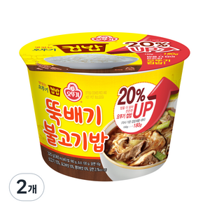 오뚜기 뚝배기 불고기밥 컵밥, 320g, 2개