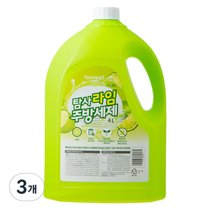 탐사 라임 주방세제, 4L, 3개