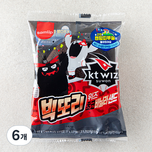 삼립 KBO빅또리 초코바닐라 샌드, 60g, 6개, 1개입