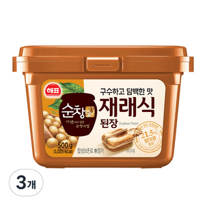 순창궁 재래식 된장, 500g, 3개