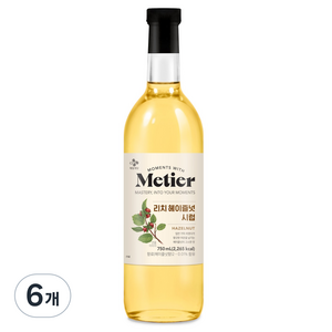 메티에 리치헤이즐넛 시럽, 6개, 750ml