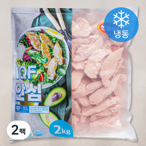 한강식품 IQF 닭 안심 (냉동), 2kg, 2팩