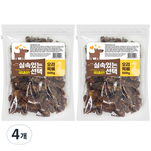 펫츠몬 실속있는선택 애견 수제간식, 오리목뼈, 500g, 4개