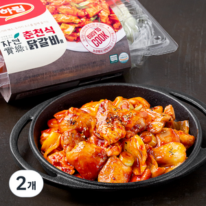 하림 자연실록 춘천식 닭갈비 밀키트, 500g, 2개