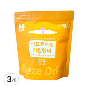 마도로스펫 반려동물 건조 트릿 간식, 치킨텐더, 100g, 3개