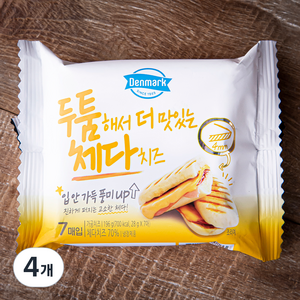 두툼해서 더 맛있는 체다치즈 7매입, 196g, 4개