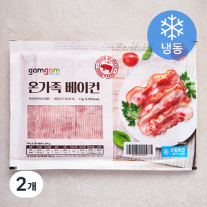 곰곰 온가족 베이컨 (냉동), 1kg, 2개