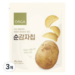 올가홀푸드 순감자칩, 40g, 3개