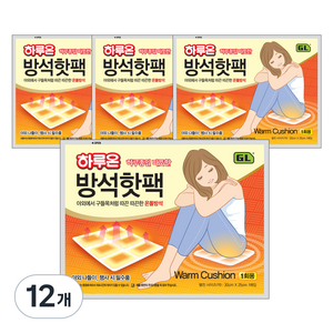 하루온 방석핫팩 300g, 12개