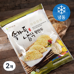 청아냉동식품 속가득 납작 왕만두 (냉동), 1400g, 2개