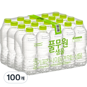 풀무원샘물 생수 무라벨, 500ml, 100개