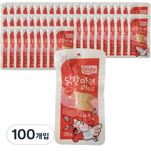 테비토퍼 닭한마리 플러스 반려동물 간식, 닭가슴살, 20g, 100개