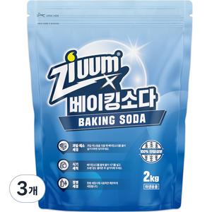 슈가버블 지움 분말 베이킹소다, 2kg, 3개