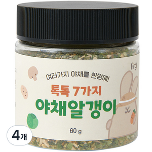 퍼기 톡톡 7가지 야채알갱이, 야채맛, 60g, 4개