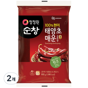 청정원 순창 태양초 매운 고추장, 900g, 2개