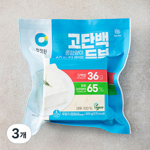 청정원 고단백 두부, 300g, 3개