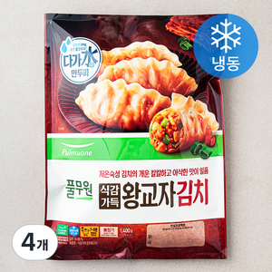 풀무원 김치왕교자 (냉동), 1.4kg, 4개