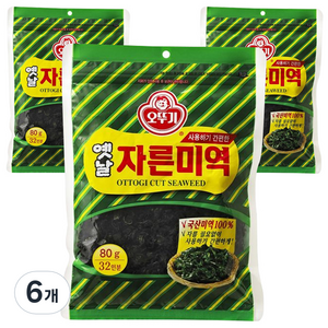 오뚜기 옛날 자른 미역, 80g, 6개