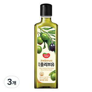 동원 압착 올리브유, 3개, 480ml