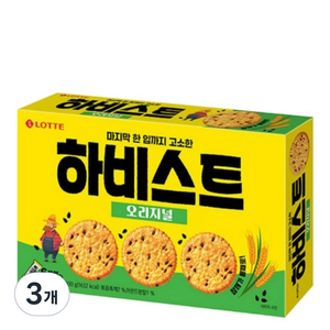 롯데웰푸드 하비스트 오리지널, 300g, 3개