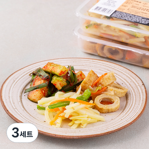 남도애꽃 엄마반찬 감자채볶음 150g + 구운어묵볶음 120g + 오이부추무침 150g 세트, 3세트