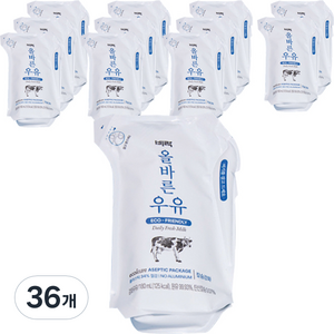 비락 올바른 멸균우유, 180ml, 36개