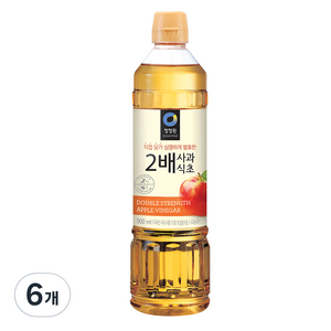 청정원 2배 사과식초, 900ml, 6개