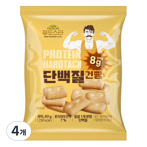 푸드스타 단백질 건빵, 60g, 4개