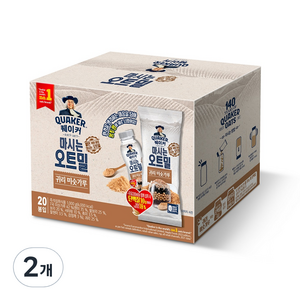 퀘이커 마시는 오트밀 귀리미숫가루, 50g, 40개