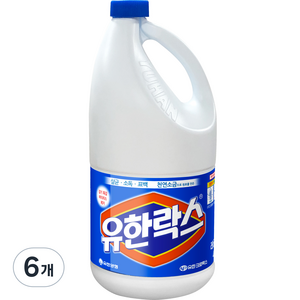 유한락스 레귤러 용기형, 4L, 6개