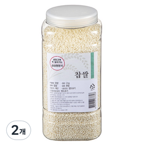 월드그린 싱싱영양통 찹쌀, 2kg, 2개