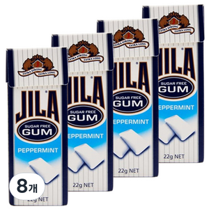 JILA 페퍼민트 껌, 22g, 8개