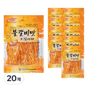 서울지앤비 불갈비맛 오징어채, 32g, 20개