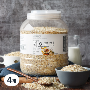 바른곡물 부드러운 퀵오트밀, 2kg, 4개