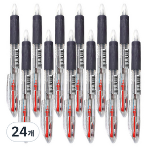 모닝글로리 슬립온 4색 볼펜 0.7mm, 화이트, 24개