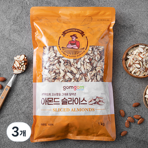 곰곰 아몬드슬라이스, 1kg, 3개