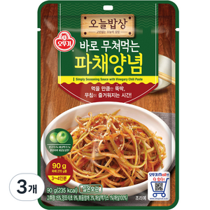 오뚜기 오늘밥상 파채양념, 90g, 3개