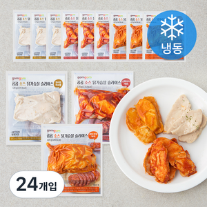 곰곰 소스 닭가슴살 슬라이스 화이트머쉬룸 120g*4p + 스파이시커리120g*4p + 레드크림커리 120g*4p (냉동), 120g, 24개입