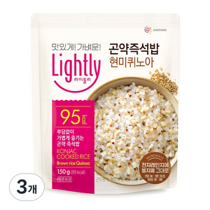 라이틀리 곤약즉석밥 현미퀴노아, 150g, 3개