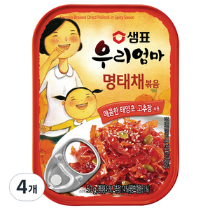 샘표 명태채볶음 밑반찬 식품, 50g, 4개