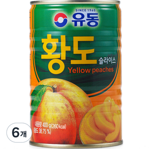 유동 황도 슬라이스, 400g, 6개